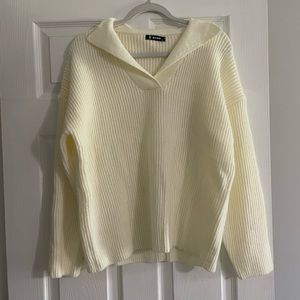 Cream Collared Sweater